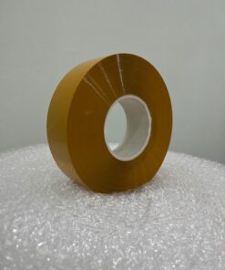 Băng dính đóng hàng. Khổ cuộn: 2.4cm. Khối lượng: 0.5kg/cuộn. Màu sắc: Vàng đậm