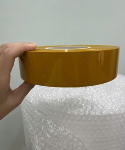 Băng dính đóng hàng. Khổ cuộn: 2.4cm. Khối lượng: 0.5kg/cuộn. Màu sắc: Vàng đậm