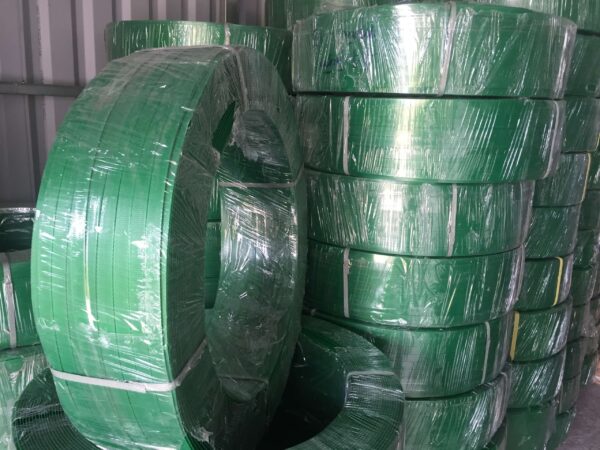Dây đai nhựa pet. Hàng Phổ thông. Bản rộng: 16 mm. Độ dày: 0.9 mm. Định lượng: 20kg/cuộn. Màu xanh - Ảnh 3