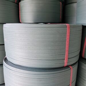 Dây đai đóng hàng PP. Hàng phổ thông. Bản rộng: 9 mm. Độ dày: 1 mm. Định lượng: 10kg/cuộn. Màu trắng