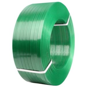 Dây đai nhựa pet. Hàng loại A. Bản rộng: 19 mm. Độ dày: 0.8 mm. Định lượng: 20kg/cuộn. Màu xanh