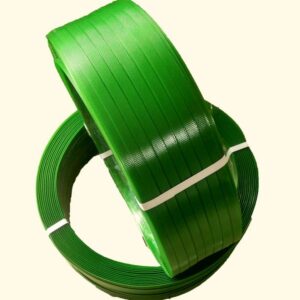 Dây đai PET. Hàng xuất khẩu. Bản rộng: 16 mm. Độ dày: 0.9 mm. Định lượng: 20kg/cuộn. Màu xanh
