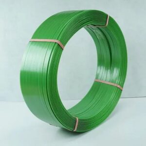 Dây đai nhựa PET. Hàng xuất khẩu. Bản rộng: 19 mm. Độ dày: 0.9 mm. Định lượng: 20kg/cuộn. Màu xanh