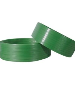 Dây đai đóng hàng PET. Hàng Phổ thông. Bản rộng: 19 mm. Độ dày: 1 mm. Định lượng: 20kg/cuộn. Màu đen