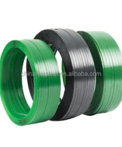 Dây đai đóng hàng PET. Hàng Phổ thông. Bản rộng: 19 mm. Độ dày: 1 mm. Định lượng: 20kg/cuộn. Màu đen