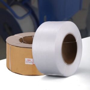 Dây đai PP. Hàng loại A. Bản rộng: 16 mm. Độ dày: 1 mm. Định lượng: 10kg/cuộn. Màu trắng
