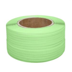 Đai đóng hàng PP. Hàng phổ thông. Bản rộng: 12 mm. Độ dày: 0.9 mm. Định lượng: 10kg/cuộn. Đủ màu