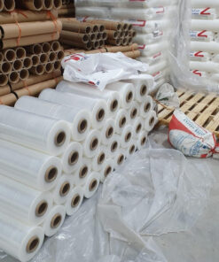 12 Cuộn Màng Co Jumbo. Khổ cuộn 50cm, Trọng lượng 35kg/cuộn.