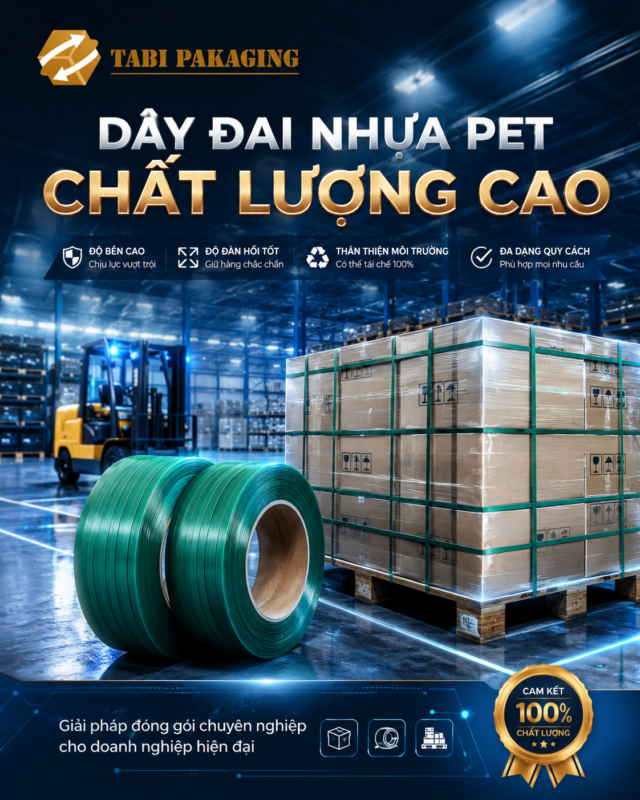 Dây đai nhựa pet và dây đai nhựa pp – Giải pháp đóng gói hiệu quả cho doanh nghiệp hiện đại
