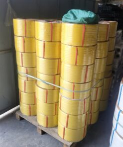 Dây đai PP Loại C, dùng cho máy đóng đai BÁN tự động, bản 12mm, dày 01mm, màu vàng
