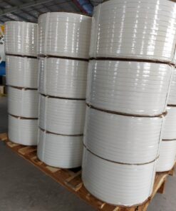 Đai nhựa Loại B, dùng cho máy đóng đai BÁN tự động, bản 15mm, dày 01mm, màu trắng