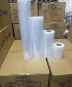Cuộn màng pe, Khổ: 25cm. Nặng: 2.5kg, Lõi giấy: 3 lạng. Mã sp: PE-2525.L300